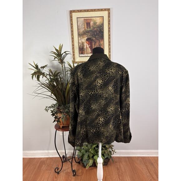 Cato Women Plus Sportswear Plus 24W 3/4 Sleeve Boho Tropical Animal Print Y2K - Picture 3 of 9